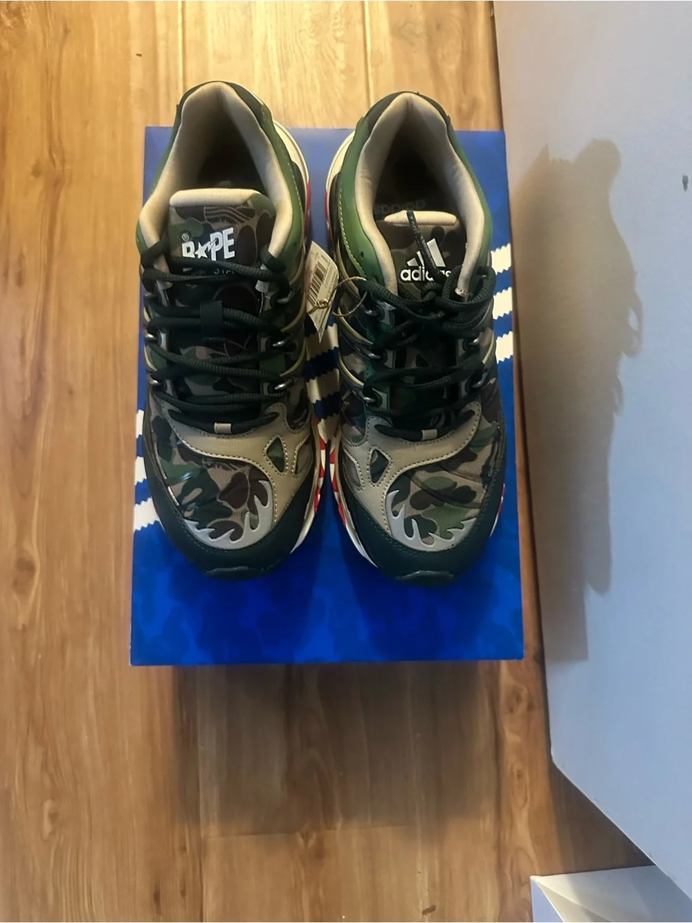 Adistar HRMY Bape Green Camo Trail Sneakers
